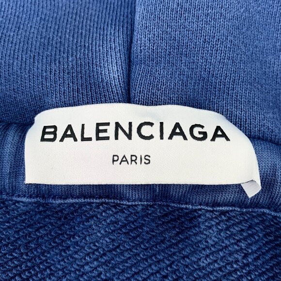 Balenciaga Deep Blue Hooded Sweatshirt - Picture 6 of 8